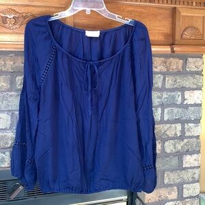 Womens size large blue blouse Euc!!! M❤️fasis brand.